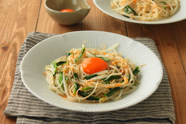 フライパン1つで！シンプル油そうめん - 名水美人